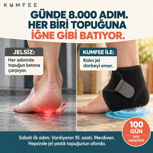 Kumfee® Topuk Ağrısı Jel Çorabı | Topuk Dikeni ve Plantar Fasiit Ağrılarından Kurtul