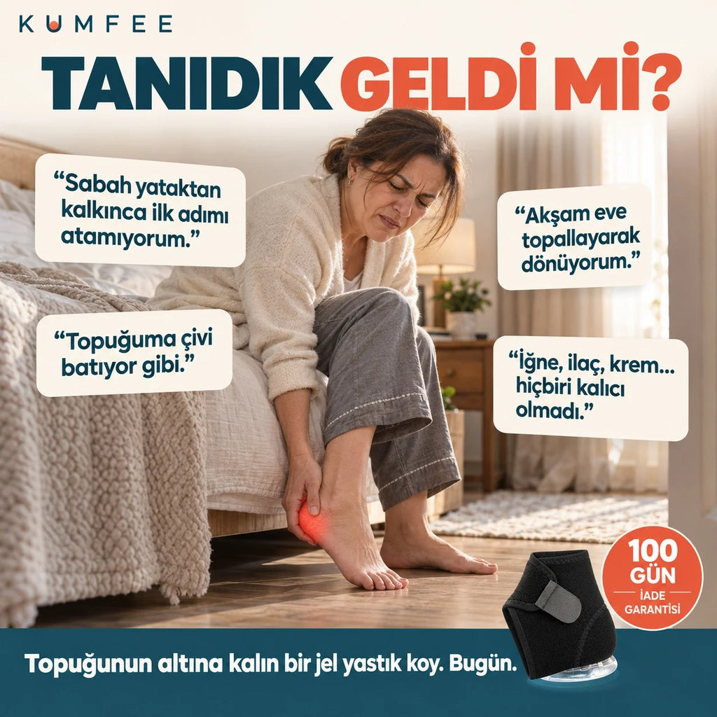 Kumfee® Topuk Ağrısı Jel Çorabı | Topuk Dikeni ve Plantar Fasiit Ağrılarından Kurtul