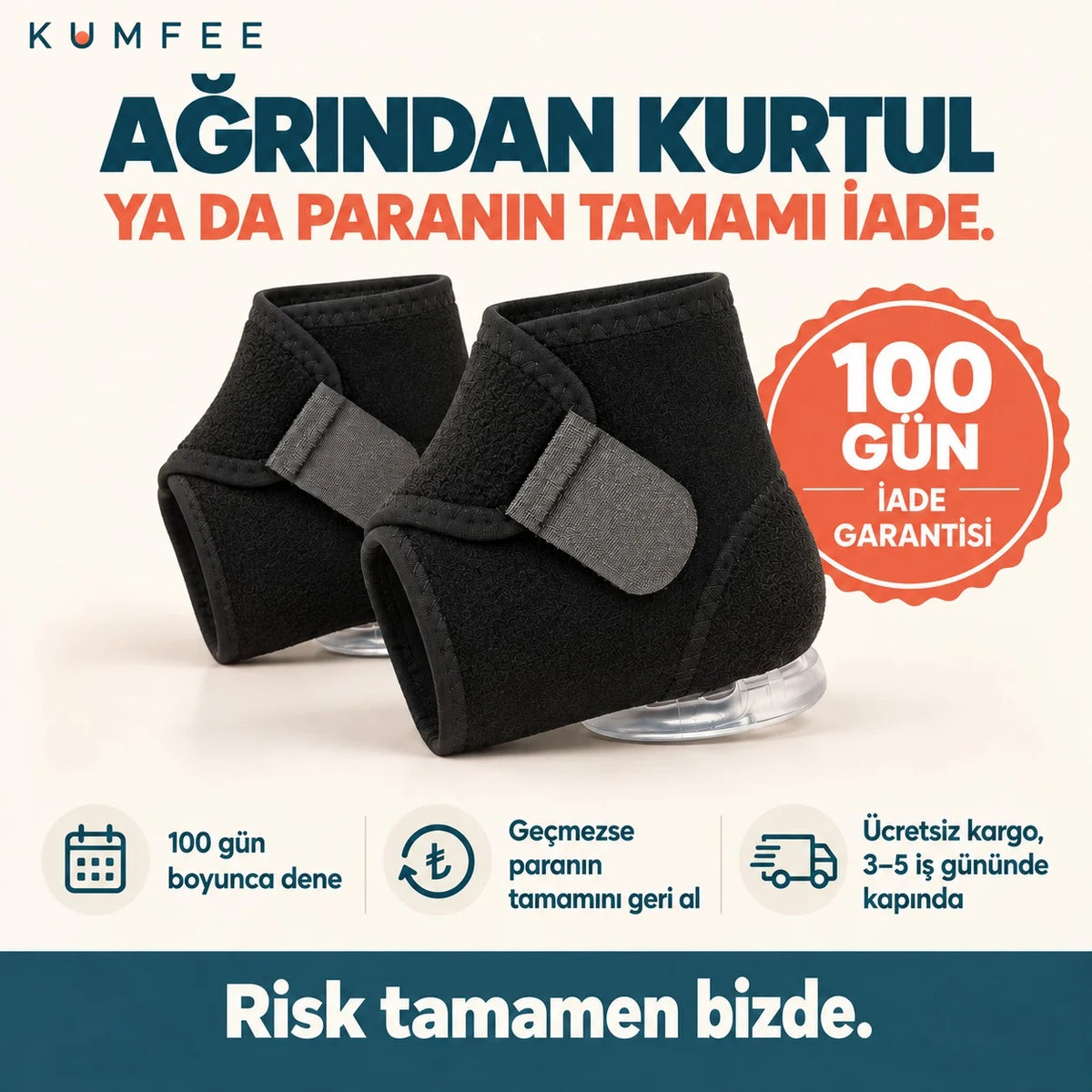 Kumfee® Topuk Ağrısı Jel Çorabı | Topuk Dikeni ve Plantar Fasiit Ağrılarından Kurtul